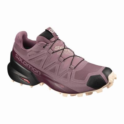 Női Salomon SPEEDCROSS 5 GORE-TEX Terepfutó Cipő SA6103259 Bordó/Fekete